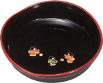 黒 なかよし 22.5cm 菓子鉢 (ユリヤ樹脂)